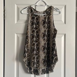 Women’s snakeskin print sleeveless blouse